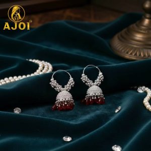 Classic Silver Red with Crimson Drops