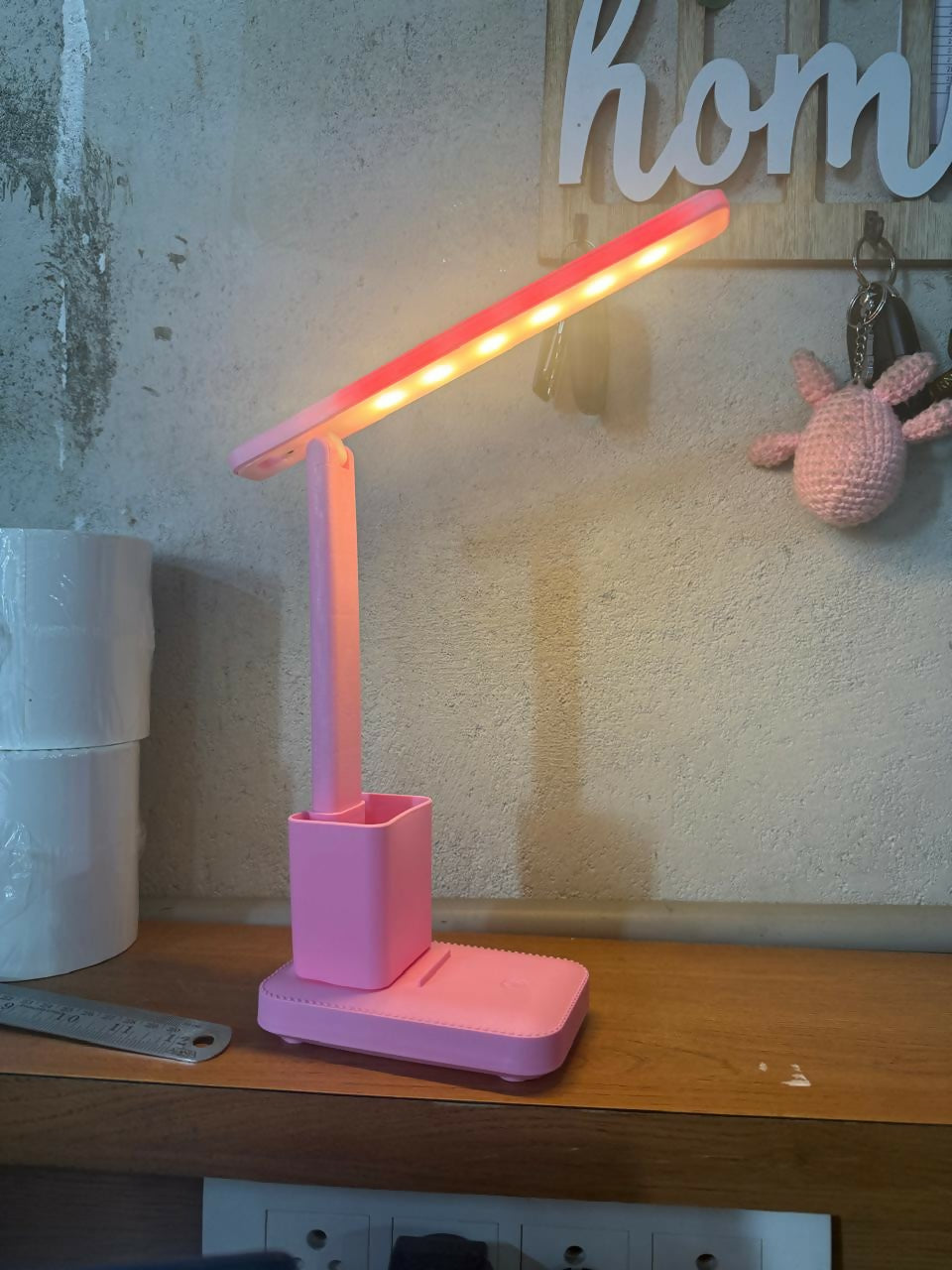 Rechargeable LED Desk Lamp with Pen Stand, Foldable Study Table Light - Image 5