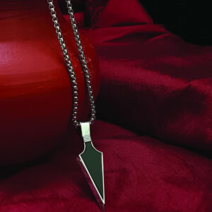 Silver chain with Black Arrow Pendant
