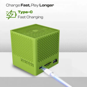 KUBE BLUETOOTH SPEAKER GREEN (6 Months Brand Warranty)