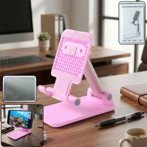 Adjustable Folding Desktop Mobile Phone Stand Holder (1 Pc)