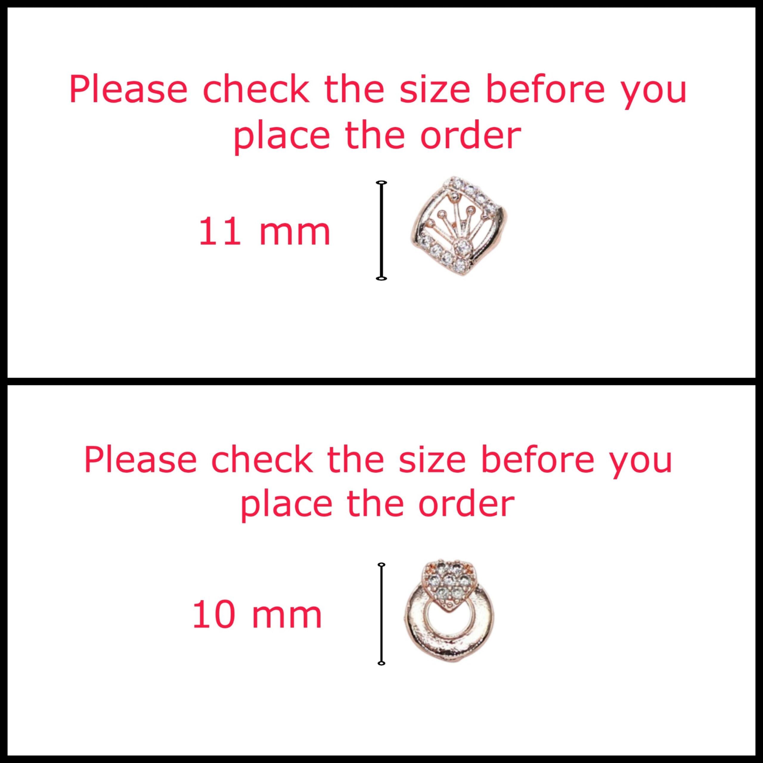 Rose Gold Crown & Heart Stud Earring Set for women and girls Combo Pack of 2 - Image 4