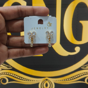 Elegant Butterfly Crystal Drop Earrings for Women