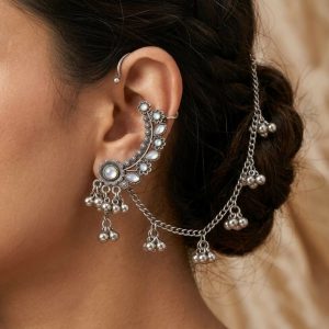 Vintage Silver Floral Earrings