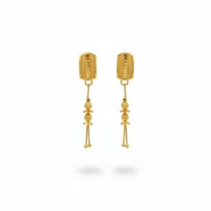 Long Chain Beads Golden Earrings for Women & Girls – Traditional Fancy Jewellery Gift