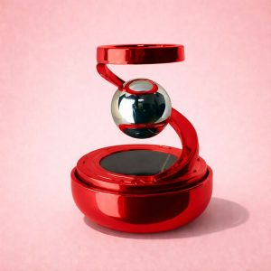 Red Solar Magnetic Rotating Car Air Freshener Aromatherapy Diffuser Decor