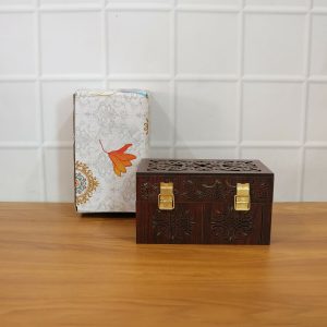 Luxury Handcrafted Wooden Gift Box with Dual Airtight Glass Jars