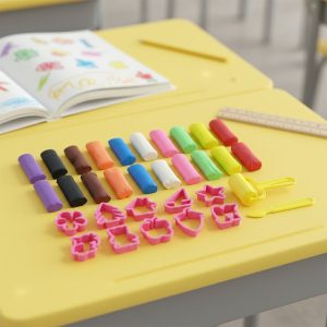 Frisky Dough Creative Clay Play Set with 10 Colours & Shape Cutters