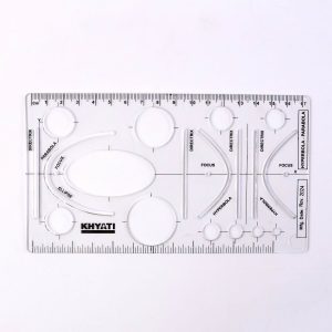 Mathematical Drawing Template Ruler Set with Ellipse Parabola Hyperbola Shapes (10Pcs)