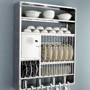 Wall-Mounted Stainless Steel Dish Rack – Heavy-Duty 35×45 cm Storage Organizer