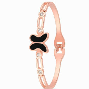 Stainless Steel Rose Gold Plated Kada Bracelet For Girls And Women