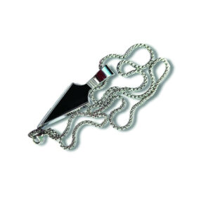 Silver chain with Black Arrow Pendant