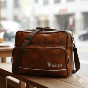 PREMIUM VISION BROWN LEATHER SLING BAG