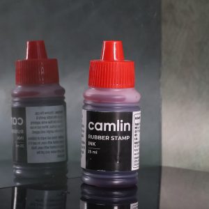 Camlin Rubber Stamp Ink Red – Quick-Dry Office Stamp Ink Bottle (25 ml)