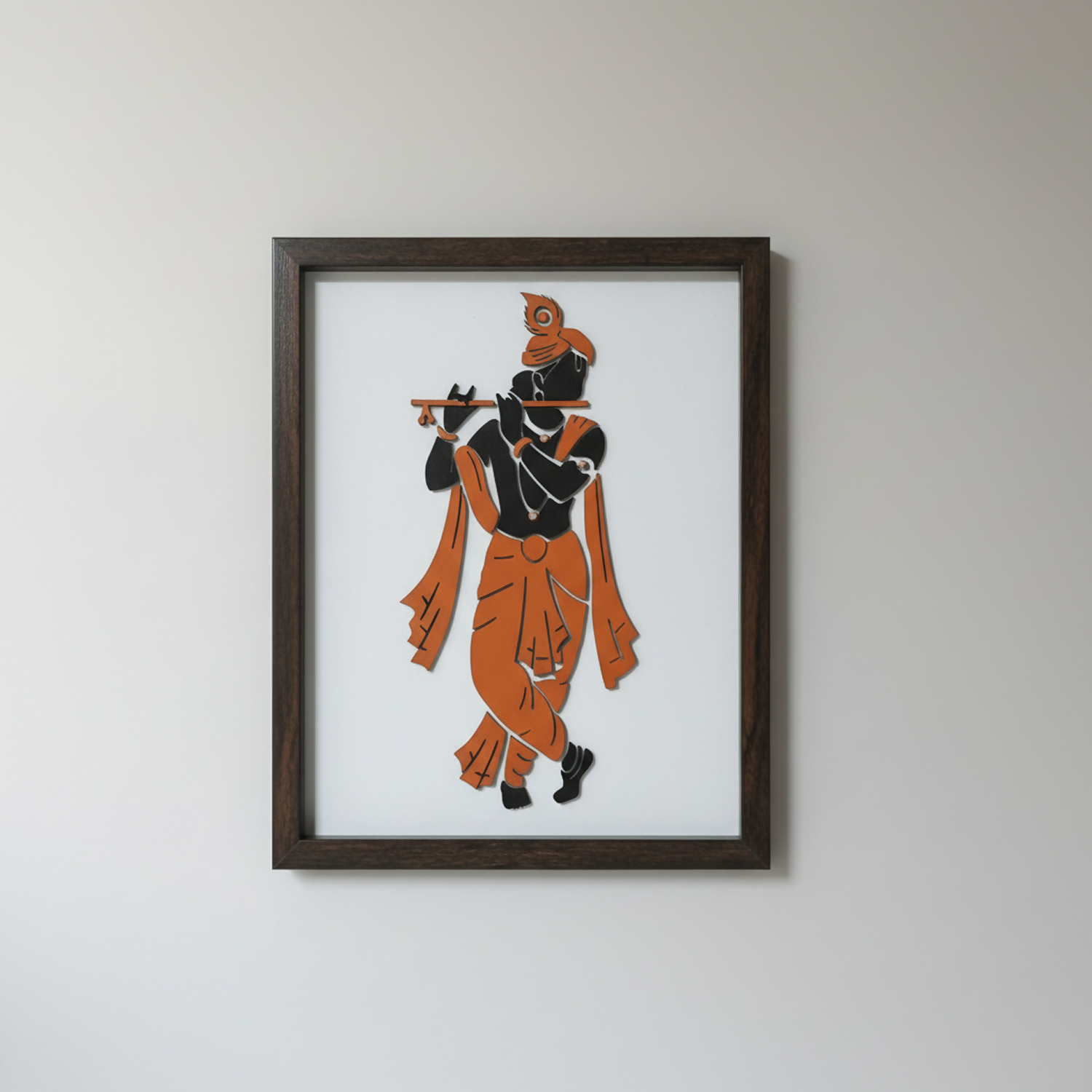Krishna Wall Art Frame | Premium Minimalist Spiritual Wall Art for Living Room, Bedroom & Meditation Space