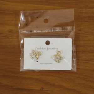 Cute Pearl Butterfly Stud Earrings for Women And Girls