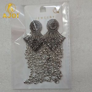 Vintage Floral Silver Earrings