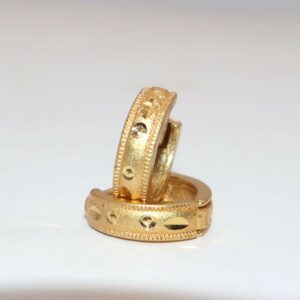 Gold Hoop Earrings kan bali with AD Bali