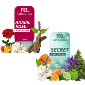 Arabic Rose And Secret Combo Solid Perfume Alcohol Free Cologne for Men & Women (1Pc/10 Gm)