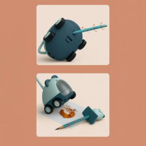 Cute Pig LED Night Lamp with Mini Fan, Kids Desk Light & Soft Warm Glow