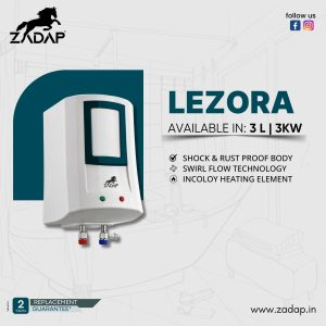 ZADAP 3kW Instant Geyser 4 Way Safety (3L)