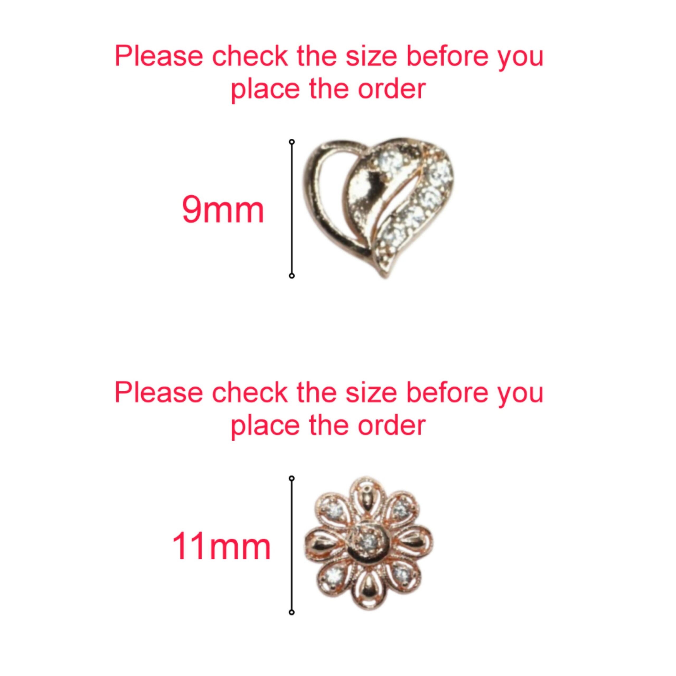 Rose Gold AD Stud Earrings - Flower & Heart Shape Daily Wear for women and girls Combo Pack of 2 - Image 4