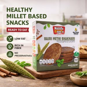 Naasta Baasta Bajri Methi Bhakhari – Millet Based Ready to Eat Snack, Natural Ingredients (200 Gm)
