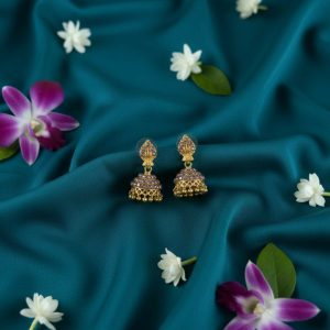 Premium Golden Traditional Jhumka | Stylish Ethnic Jewellery