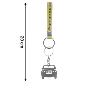 Stylish Dual-Keyring Metal Car Keychain Set (1 Set)