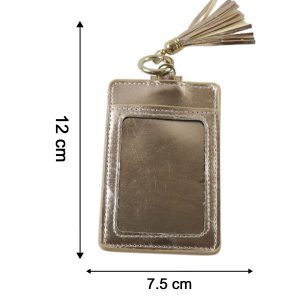 PU Leather Card Holder Wallet with Button Strap (1 Pc)