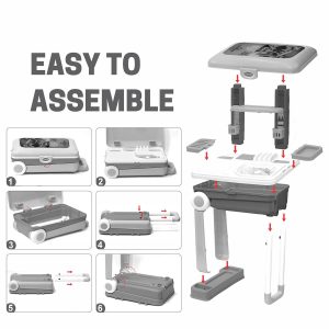 Aditi Big Plastic Luxury Tool Trolley Kit Toy with Briefcase and Accessories for Kids