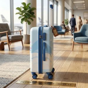 Novex Unicorn Rainbow Blue Travelling Kids Trolley Bags for Girls Luggage 4 Wheels ( 18 Inch)