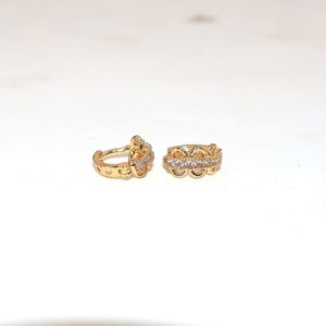 Gold Plated ad bali Dangler Huggie Hoop Earrings for Women for women and girls