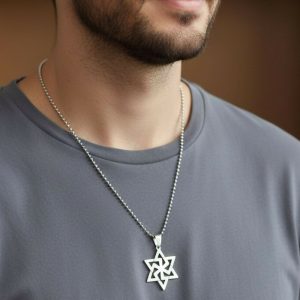 Geometric Star Chain Pendant for Men & Women