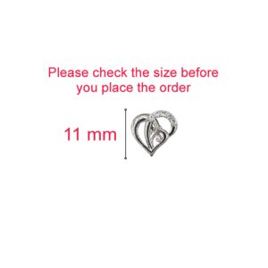 Silver-Plated Heart Stud Earrings with AD for women and girls