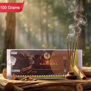 Sandal Flora Incense Sticks Creamy Sandalwood Aroma for Meditation & Rituals