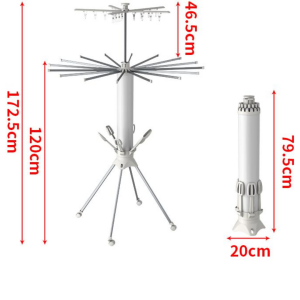 Octopus 16 Rail Cylinder Cloth Drying Stand With Shoe Dryer | 4 Legs |Multi Layer
