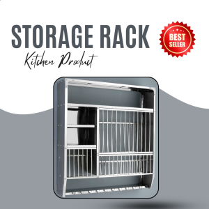 Stainless Steel Wall-Mounted Utensil Storage Rack Kitchen Organizer Model-DLX-3836