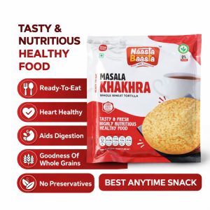 Naasta Baasta Masala Khakhra Whole Wheat Tortilla Ready To Eat Tasty & Fresh Healthy Snack(200gm)
