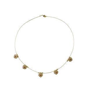 Elegant Ruby Floral Necklace Stylish Traditional Jewelry Necklace for Women