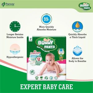 Baby Diaper Pants with 360° Leakproof Protection – Ultra Dry, Fast Absorption, Rash-Free Comfort