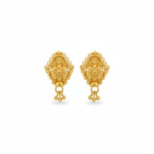 3 Drops Golden Earrings for Women & Girls – Traditional Fancy Jewellery Gift