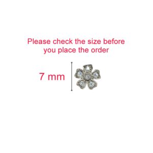 Sterling Silver AD Flower Stud Earrings - Dainty Floral Blossom Jewelry for women and girls