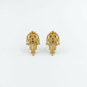 5 Line Side Latkan Golden Earrings for Women & Girls – Fancy Traditional Mina Gift