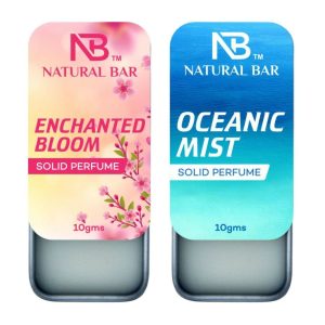 Enchanted Bloom And Oceanic Mist Combo Solid Perfume Alcohol Free Cologne for Men & Women (1Pc/10 Gm)