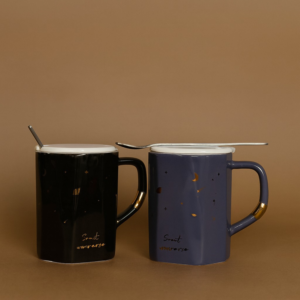 Premium Ceramic Secret Universe Mug with Gold Handle Accent (Mix Design)