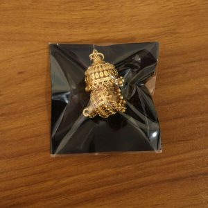 Traditional Gold-Finish Pearl Drop Jhumka with Classic Dome Design