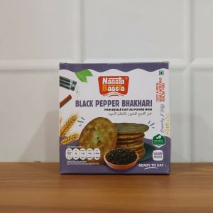 Naasta Baasta Black Pepper Bhakhari – Crispy & Spicy Ready to Eat Millet Snack (200 Gm)