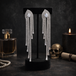 Beautiful Elegant Stunning Silver Chandelier Earrings