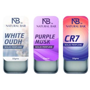 Cr7, White Oud And Purple Musk solid perfume Combo (3pc/10gm)
